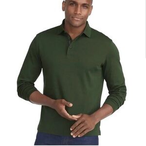 Untuckit Damaschino Khaki Dark
Green Long Sleeve Polo T Shirt 100% Cotton 40251